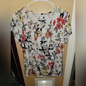 Liz Claiborne Floral Design Blouse SZ L